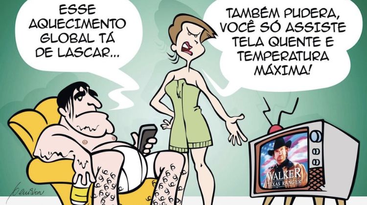 Charge sobre aquecimento global